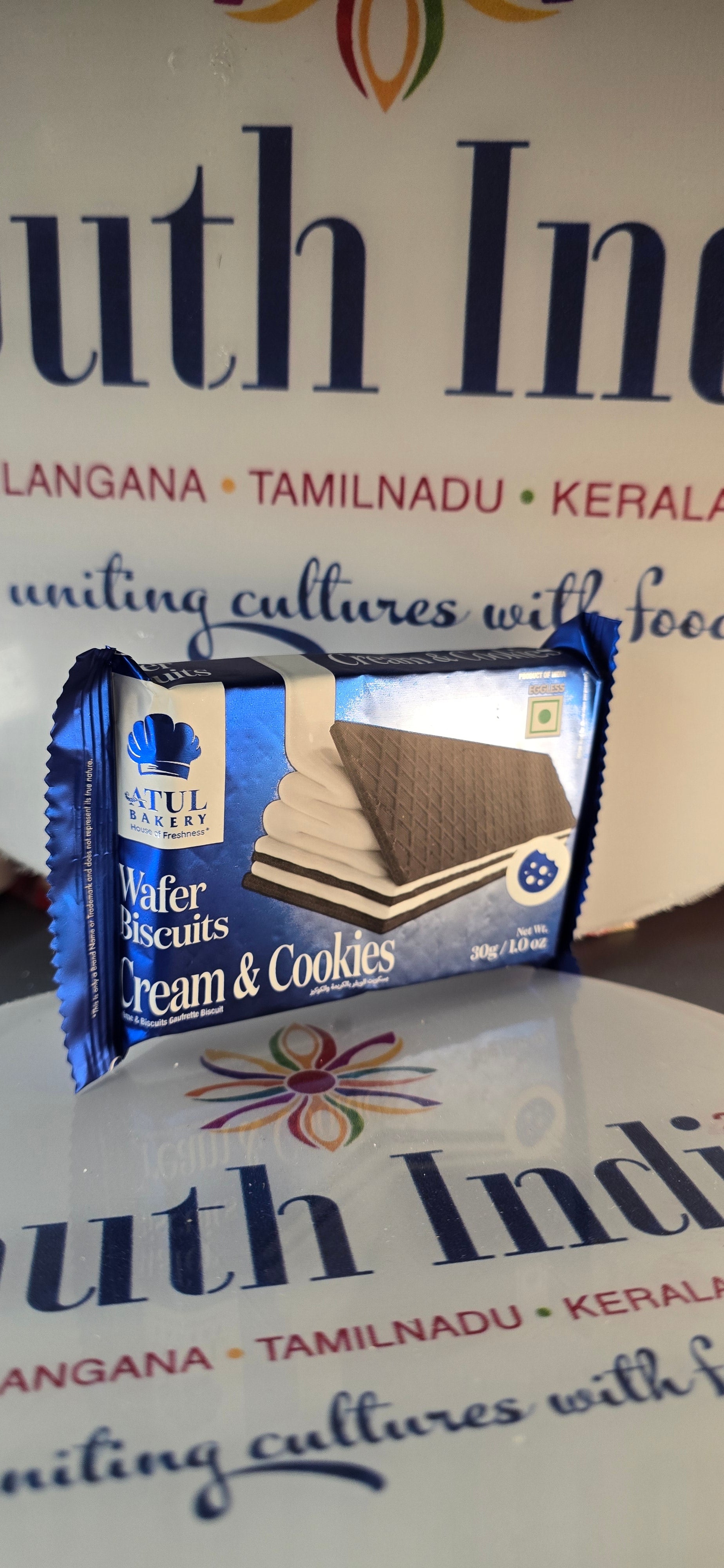 Atul Bakery Wafer Biscuits Cream & Cookies, 4x 30 grams
