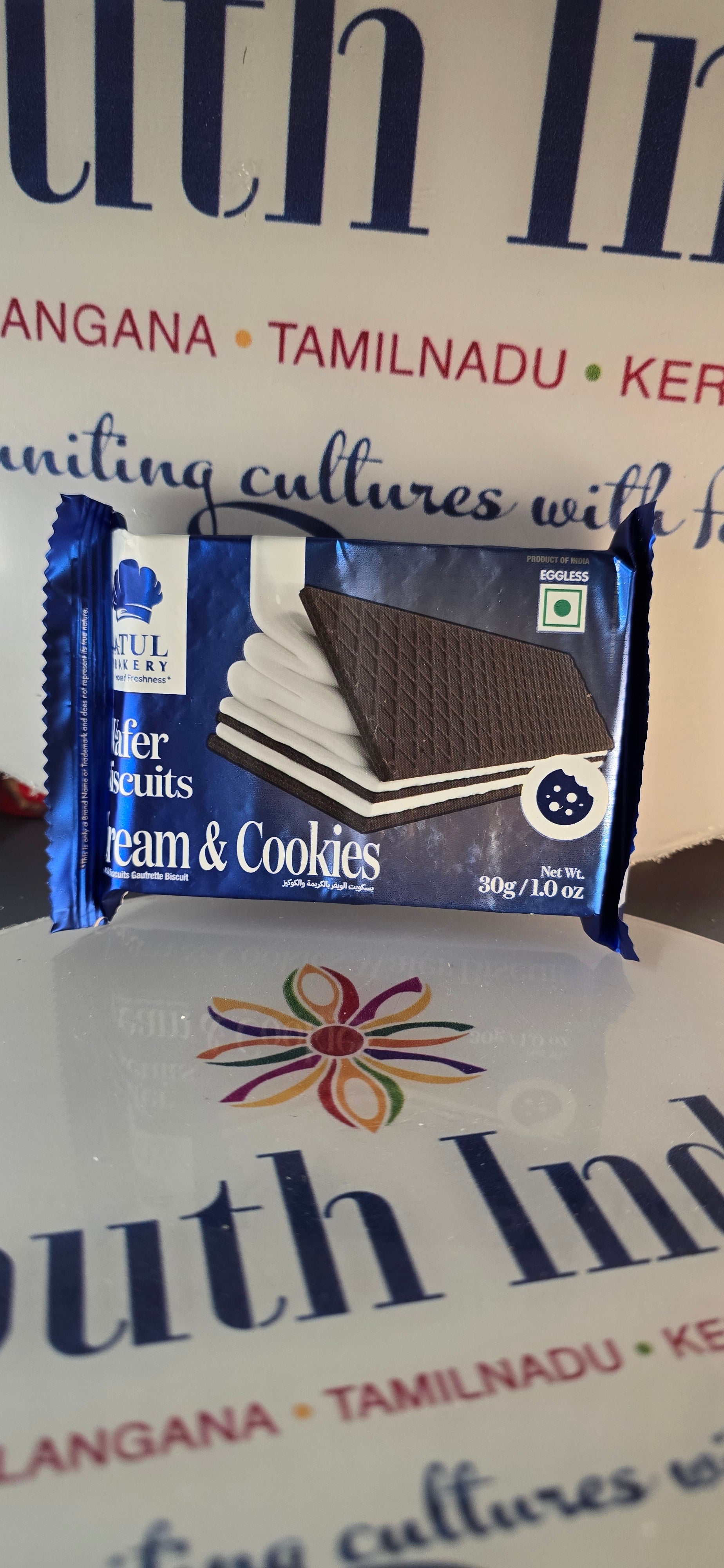 Atul Bakery Wafer Biscuits Cream & Cookies, 4x 30 grams