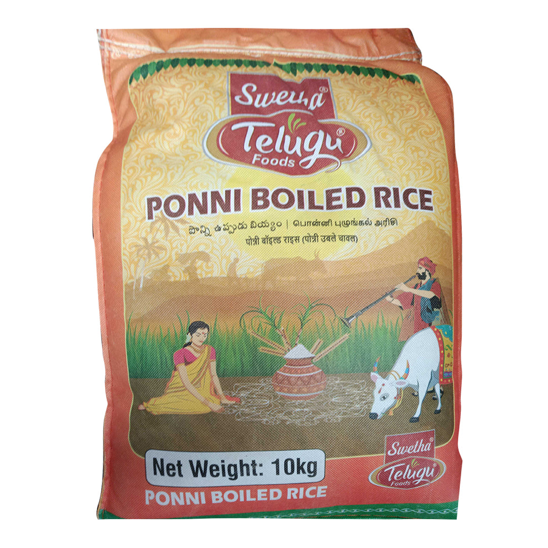 Telugu Foods Ponni Boiled Rice - 10 Kg
