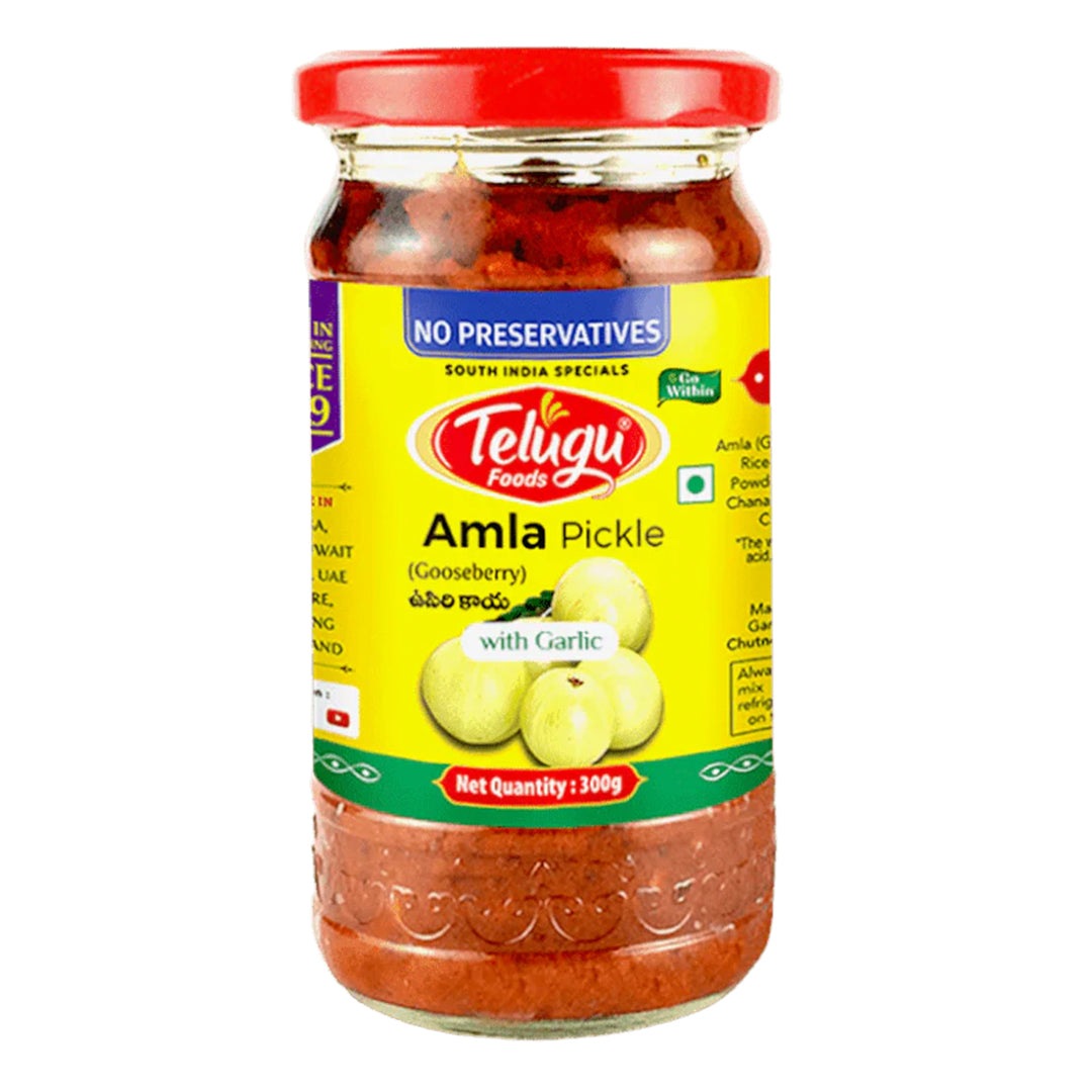Telugu Foods Amla Pickle (With Garlic) 300 G