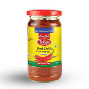 Telugu Foods Gongura Red Chilli Pickle (With Garlic) 300 G