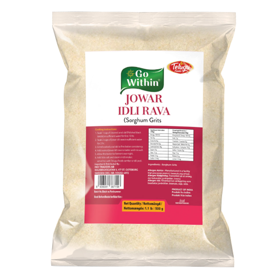 Telugu Foods Jowar Idli Rava - 500 G